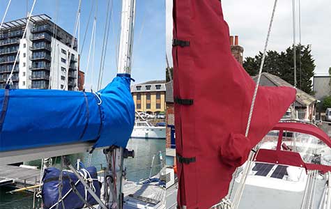 Stack-pack sail covers